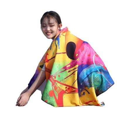 China New Sustainable Soft Quick-drying Digital Printing Multi-use Custom Microfiber Beach Towel for sale