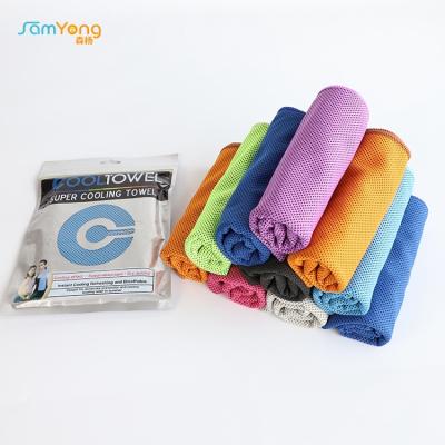 China Microfiber QUICK DRY Super Magic Custom Sport Yoga Ice Print Instant Cooling Towel for sale