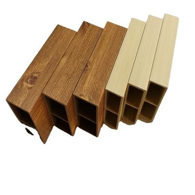 China ECO-Friendly+fireproof+waterproof Environmental Protection Fireproof Interior Hollow Wooden Tube Wood Partition Living Room WPC for sale