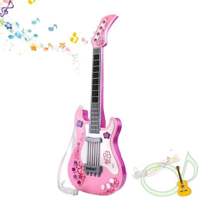 China Ukulele Built-in Multifunctional Resonator Concert Speaker Colorful Flash Through Finger Musical Instrument Kids Electric Guitar Rhythm for sale