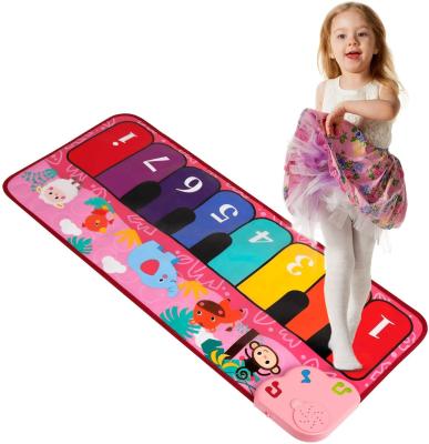 China Easy To Clean 5 Sounds Toy Piano Elephant Cattle Elephant Bird Sheep Baby Gym Play Piano Mat Kids Animals Keyboard Smart Piano Mat for sale