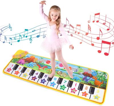 China Educational Toy Best Gift For Kids Girls Boys Floor Contact Playing Mats With Dinosaur Sounds And Pattern Music Piano Play Mat for sale