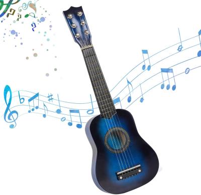 China Excellent Sound Quality Material Safe Portable Size With 6 Strings Clear Sound Best Gift For Children Smart Music Wooden Toy Guitar for sale