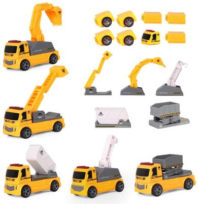 China DIY Magnetic Blocks Educational Magnetic Blocks Rubbing Operate Toy Sand Digging Machine Child's Excavator Assembled Construction Toy WJ-QCM-6953 for sale