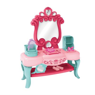 China DIY Pretend Play Pretend Play Makeup Dresser Table Beauty Set With Music And Light Toys Kids For Girls for sale