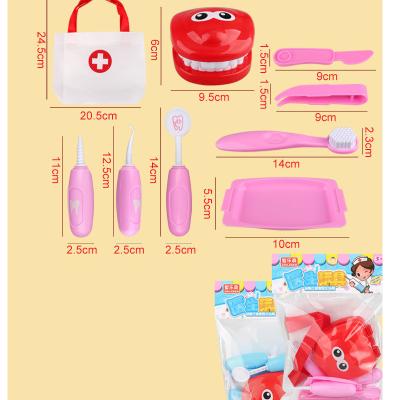 China Cheap Homemade Medicine Educational Tool Kids DIY Plastic Dental Doctors Role Educational Kit Playset Interactive Doctor Medical Kit Toy for sale