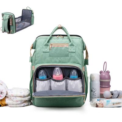 China Large Capacity Waterproof Multi-Function Diaper Bag Purpose Backpack Backpack With Stroller Strap Mommy Bag for sale