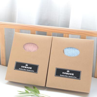 China Anti-Static Muslin Baby Wrap Bamboo Fiber Blanket, Keep Warm Soft Ice Silk Blanket With Gift Box for sale