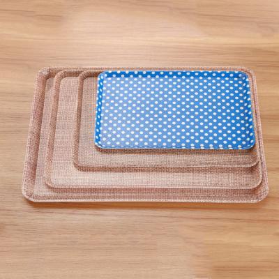 China Eco-friendly Hot Sale Design Hard Plastic Fruit Square Serving Tray for sale