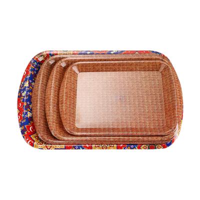 China Eco-friendly Logo Printed New Decorative Plastic Tray Server Wholesale for sale