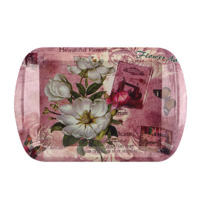 China Eco - Friendly Eco - Friendly Kids Travel Flower Plastic Tableware Tray for sale