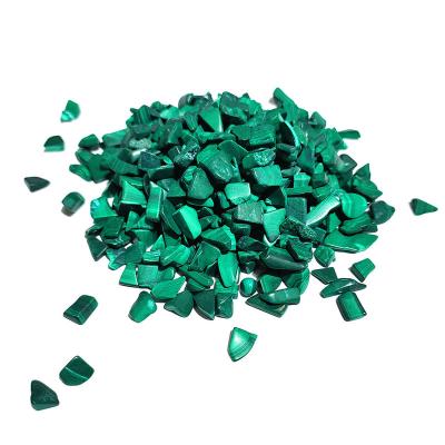 China China Selling High Quality Raw Malachite Stone Processing Natural Malachite Gemstone Chips for sale