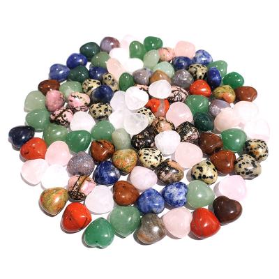 China China Mixed Crystal Gemstone Crystal Carvings Wholesale Mixed Gemstone Mini Hearts And Crystal Mini Hearts for sale