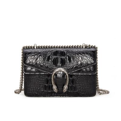 China 2022 Design Portable Luxury Genuine Crocodile Leather Clutch Cross - Body Shoulder Purse Cow Leather Lining for sale