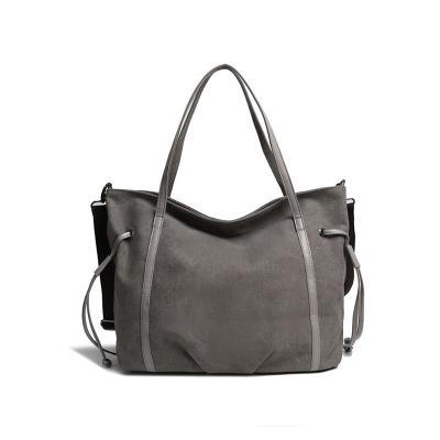 China New Arrival Fashion Portable Famous Gray Canvas Ladies Designer Brand Beige Leather Women Waterproof Body Shoulder Cross Tote Bag for sale