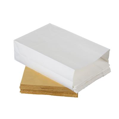 China Brown Recyclable Craft Gift Paper Bag White Square Bottom Paper Bag for sale