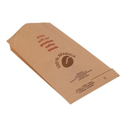 China Recyclable Food Grade Sticker Waxed Sharp Bottom Oil Proof Paper Bags For Food for sale