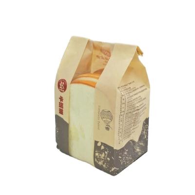 China Recyclable Custom Printed Laminated Kraft Paper Bags With Clear Window for sale