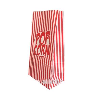 China Logo Design Recyclable Custom Popcorn Kraft Paper Bag Food Grade Paper Bag Candy Brown Paper for sale