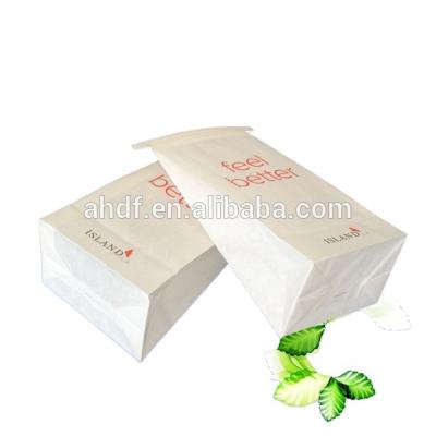 China Air Sickness Recyclable Flat Bottom Coated Waterproof Paper Bag for sale