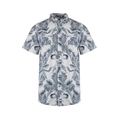 China Quality Guarantee Sea Summer Popular Cotton Sateen Anti-pilling Floral Men's Casual Shirts for sale