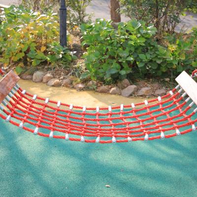 China 3-15 Years Old Playground Equipment Outdoor Hammock Swing Red Color for sale