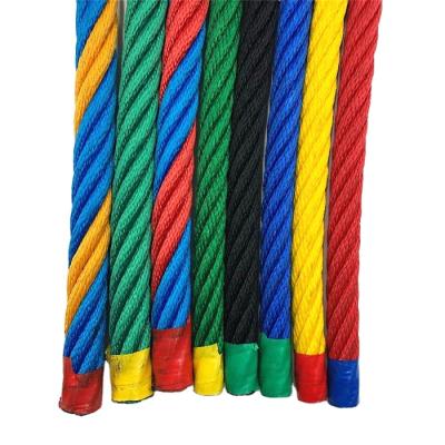 China Fishing Net 16mm Steel Wire Rope Polyester Combination Rope Outdoor Playground Climbing Rope for sale