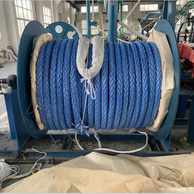 China Marine Mooring High Strength 12 Strand UHMWPE Rope SK75 UHMWPE Rope Marine for sale