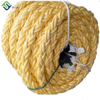 China Marine Mooring Floating Polypropylene 8 Strands PP Rope For Mooring Hawser for sale