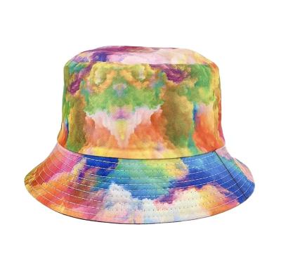 China Sun Shade Beach Custom Hat Fisherman Fashion OEM Factory Logo Pattern All Over Print Reversible Bucket Hat for sale