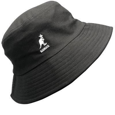 China Wholesale Bulk Custom Logo Men Women High Quality Cotton 100% Cotton Bucket Hat Black Sunshade Hat for sale