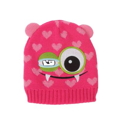 China COMMON Custom Soft Kids Knitted Hat Dyed Color Beanie Hat To Keep Baby Kids Warm Winter Hats for sale