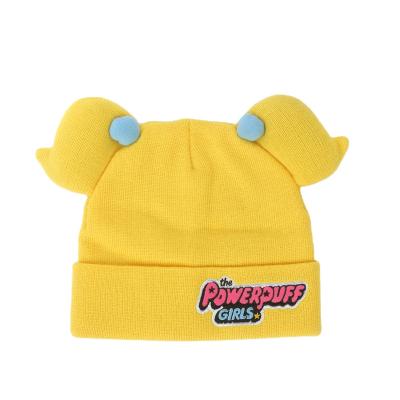 China COMMON Custom Soft Kids Knitted Hat Dyed Color Beanie Hat To Keep Baby Warm Knit Winter Hats for sale