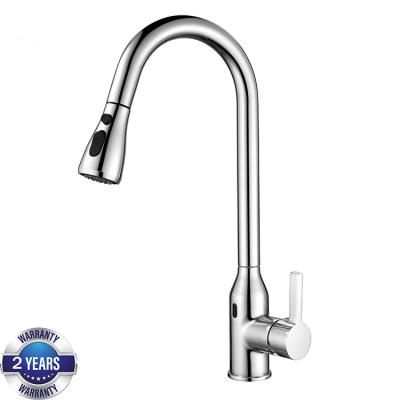 China Electric Faucets Automatic Touchless Hot and Cold Water Kitchen Faucet Sensor Kitchen Mixer HY-298D Pull-Down for sale