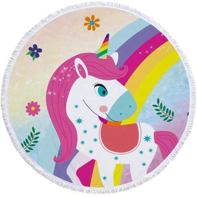 China Customized Smart Material Towel Safe For Children Play Printing Unicorn Kids Beach Towels Bath for sale