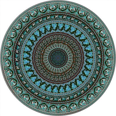 China Summer Plush Circle Mandala Print Round Beach Towel Child Safe Towels for sale