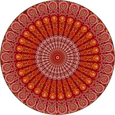 China Circle Indian Mandala Fabric Roll Microfiber Round Kids Safe Beach Towel for sale