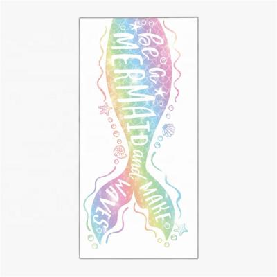 China Cheap Wholesale Custom Mermaid Beach Towels Turkish Printed Microfiber Beach Towels Safe For Kids Large for sale