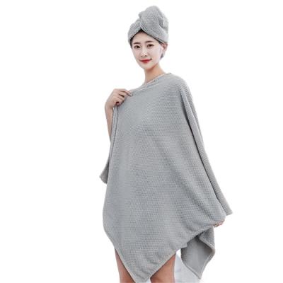 China Top Selling Child Safe Microfiber Sling Spa Wraps Bath Robe Towels Sets Skirt Robe Towel for sale