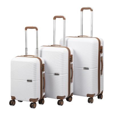 China Latest 2021 ABS Plan ABS PC Suitcase Sets Luggage Sets for sale