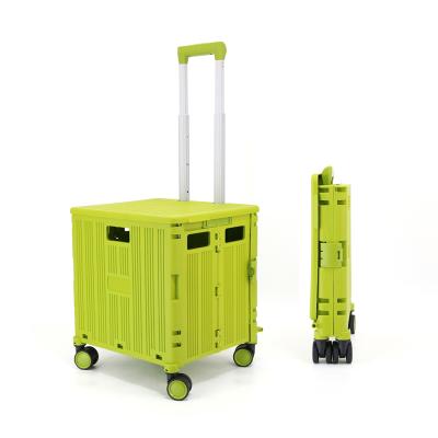 China 2021 Fashion PP ABS Plastic PC Folding Suitcase Luggage Travel Bag And Shopping Trolleys And Trolleys for sale