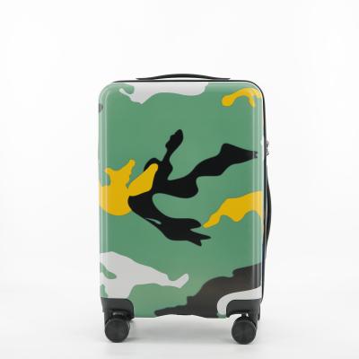 China Wholesale Printed Dark Gray 20 Inch ABS Custom Trolley PC Luggage For Boys for sale