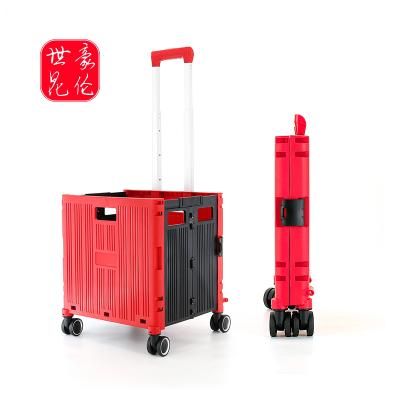 China China Folding Shopping Luggage Cart and Bags Factory Shopping Trolley-folded Trolley for sale