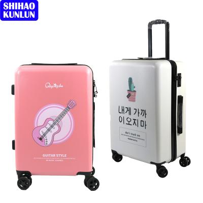 China Best Price Designer PC Luggage Sets Suitcase Luggage Bag Moving Bags With Wheels Trolley PC By Wholesale for sale