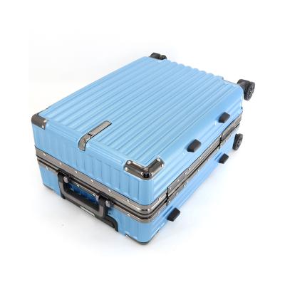 China ABS SHIHAO spinner abs+pc 360 degree wheel aluminum belt cute suitcase ladder suitcase trolley for sale