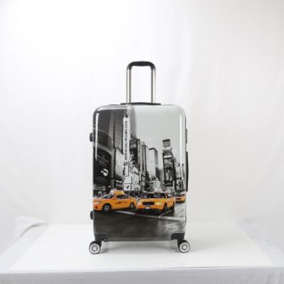 China Outdoor Custom Zipper Closure Hard Side Trolley Luggage With Double Wheels for sale