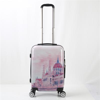 China New Luggage Design Printing PC Suitcase Trolley Luggage Bags for sale