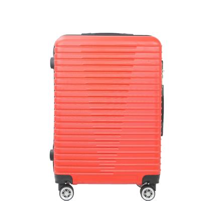 China Modern Plastic Double Zipper Luggage Suitcase Scratch-Resistant Travel Trolley Bag For Girls for sale