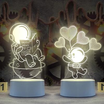 China Creative Modern Custom 3D LED Lamp LED Night Lights Novelty Illusion Night Lamp Illusion Table Astrona Lamp For Home Decorative Light for sale