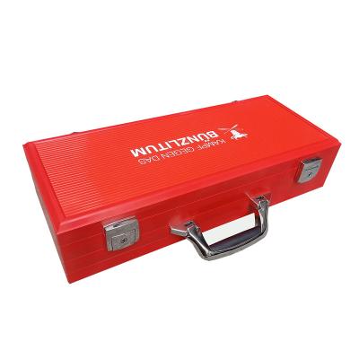 China Custom Waterproof Dustproof Shockproof Whole Red Aluminum Equipment Case Aluminum Medical Tool Storage for sale